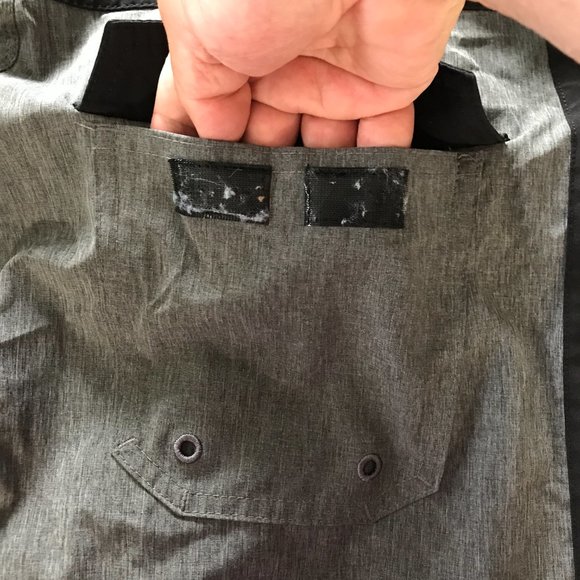 Hurley Board Shorts Men Size 34 Gray Phantom Tie Waist Back Pocket Beach Casual - Picture 13 of 14